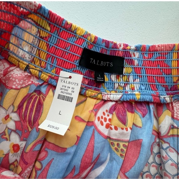 NWT TALBOTS FRUITS AND FLOWERS POPLIN
TIERED MAXI SKIRT SIZE LARGE - Picture 4 of 8